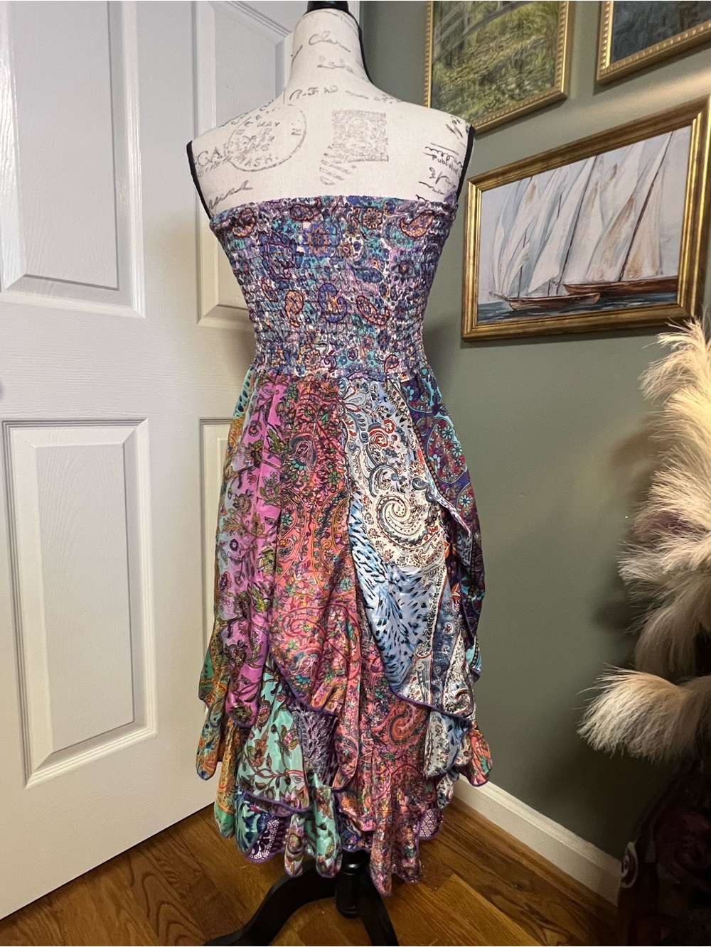 Whimsy Ruffle Dress Free Size - Picture 2 of 6